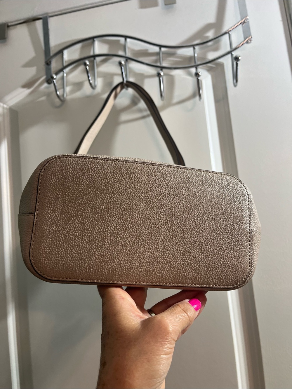kate spade Pebbled Leather Shoulder Bag in Taupe - Picture 6 of 16